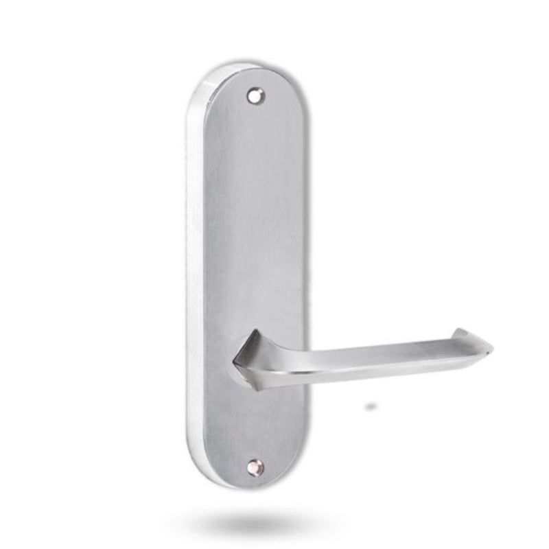 Lockwood 2905 Round End Plate With 116 Lever Satin Chrome 2905/116SC - primehardware