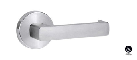 Lockwood 1370 Series 76 Lever On Round Rose Full Set Satin Chrome 1370/1371/76SC - primehardware