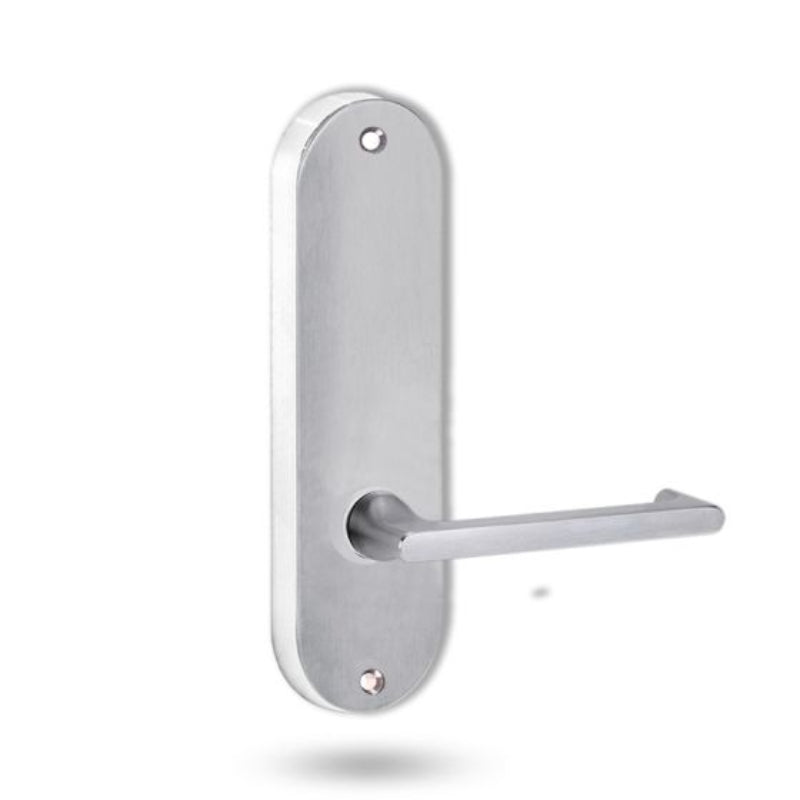 Lockwood 2905 Round End Plate With 118 Lever Satin Chrome 2905/118SC - primehardware