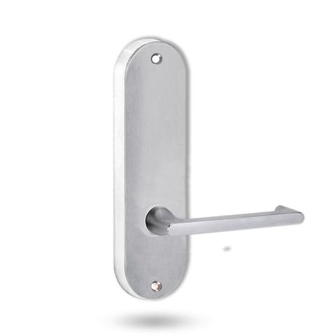 Lockwood 2905 Round End Plate With 118 Lever Satin Chrome 2905/118SC - primehardware