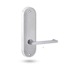 Lockwood 2905 Round End Plate With 118 Lever Satin Chrome 2905/118SC - primehardware