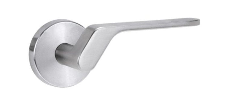 Lockwood 1370 Series 41 Lever On Round Rose Full Set LH Satin Chrome 1370/1371/41LSC - primehardware