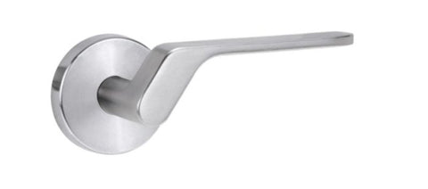 Lockwood 1370 Series 41 Lever On Round Rose Full Set LH Satin Chrome 1370/1371/41LSC - primehardware