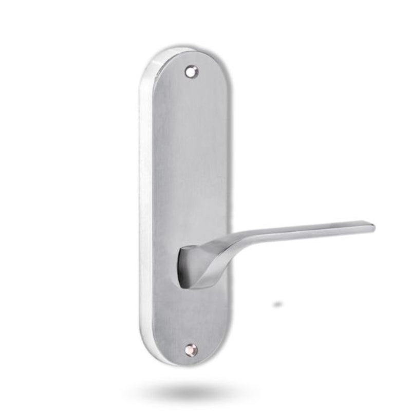 Lockwood 2905 Round End Plate With 122 LH Lever Satin Chrome 2905/122LSC - primehardware