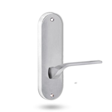 Lockwood 2905 Round End Plate With 122 LH Lever Satin Chrome 2905/122LSC - primehardware