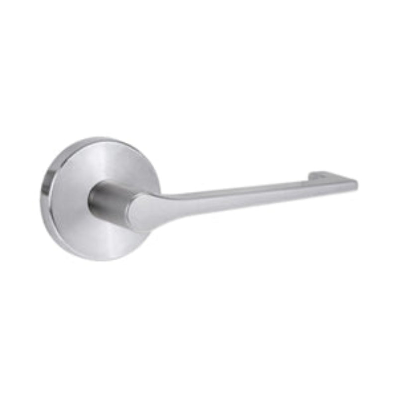 Lockwood 1370 Series 41 Lever On Round Rose Ext Half Set LH Satin Chrome  1370/41LSC