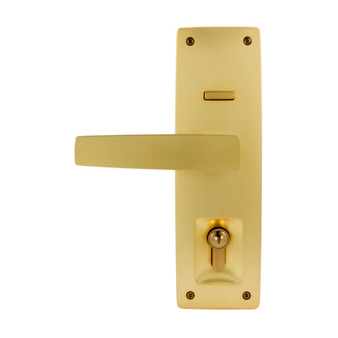 Gainsborough Trilock Urban Aurora Double Cylinder Entrance Lever Set Satin Brass