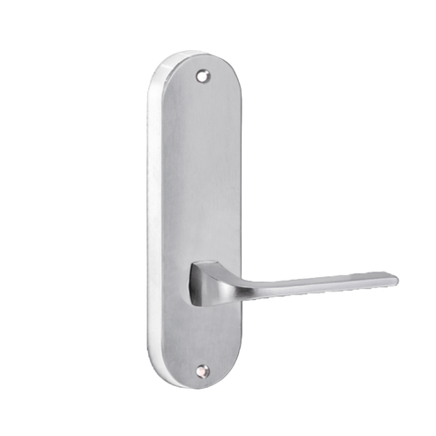 Lockwood 2905 Round End Plate With 123 Lever Satin Chrome 2905/123SC - primehardware