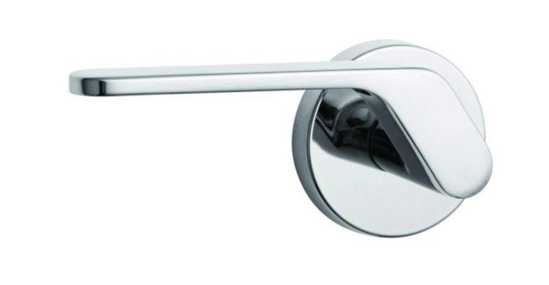 Lockwood 1370 Series 41 Lever On Round Rose Ext Half Set RH Satin Chrome 1370/41RSC - primehardware