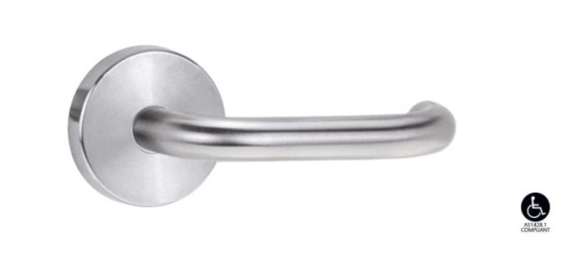 Lockwood 1370 Series 70 Lever On Round Rose Full Set Satin Chrome 1370/1371/70SC - primehardware
