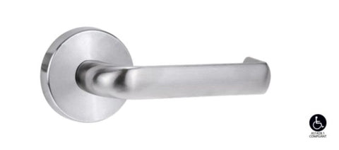 Lockwood 1370 Series 77 Lever On Round Rose Full Set Satin Chrome 1370/1371/77SC - primehardware