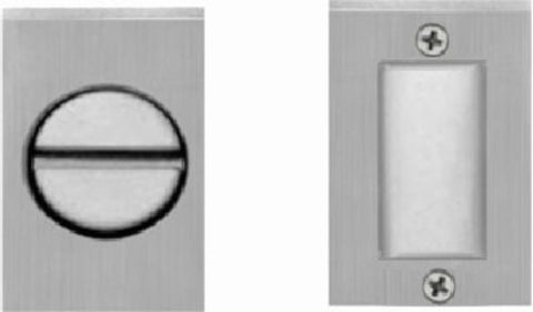 Austyle Privacy Turn Snib Sq. Concealed Polished Brass 42x25mm 9037 - primehardware