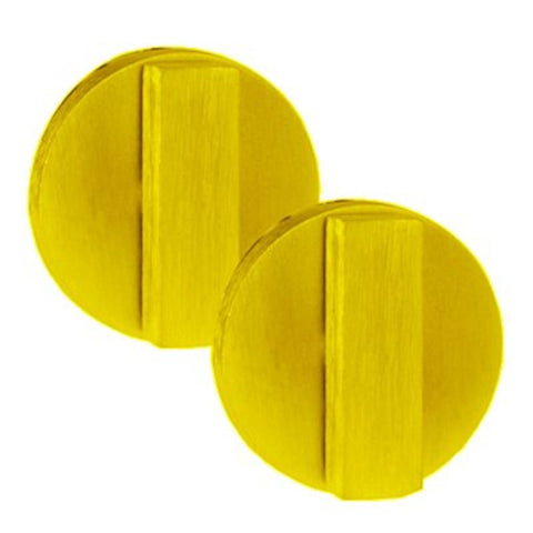 Austyle Round Double Snib Set - Concealed Fix Polish Brass 9044 - primehardware