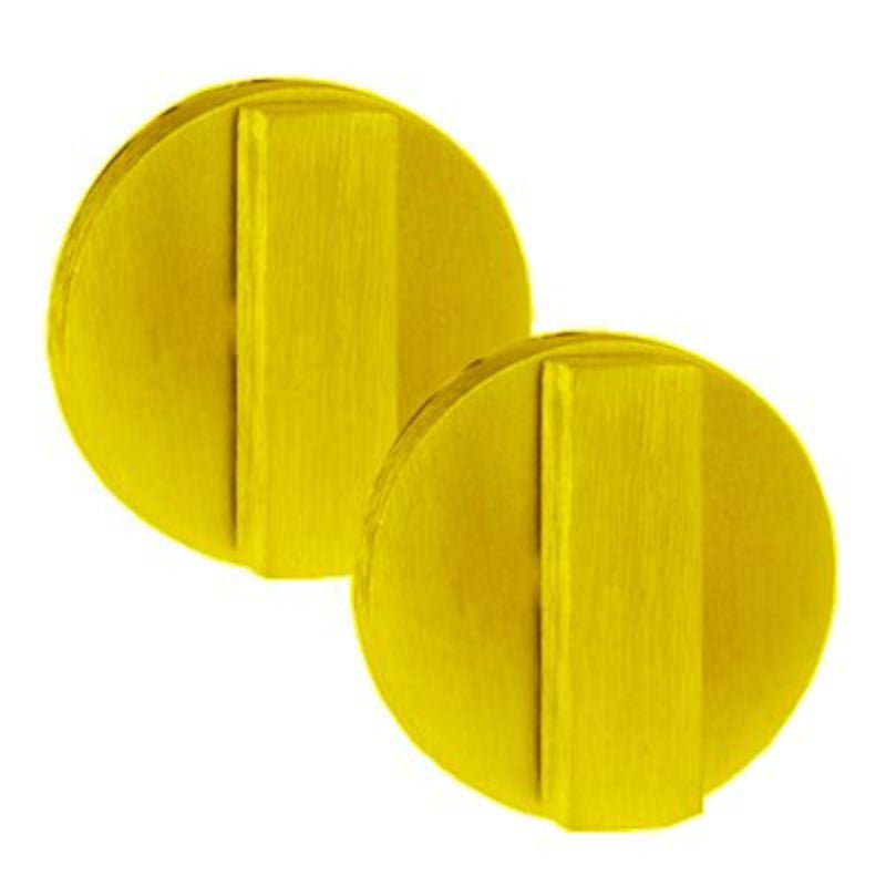 Austyle Round Double Snib Set - Concealed Fix Polish Brass 9044