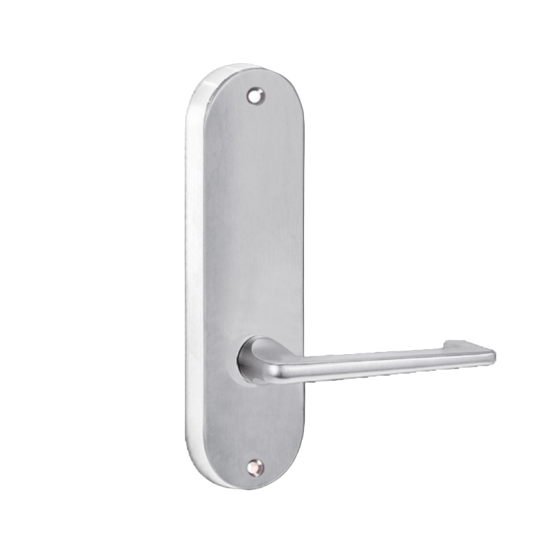 Lockwood 2905 Round End Plate With 132 Lever Satin Chrome 2905/132SC - primehardware