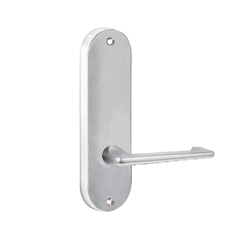 Lockwood 2905 Round End Plate With 132 Lever Satin Chrome 2905/132SC - primehardware