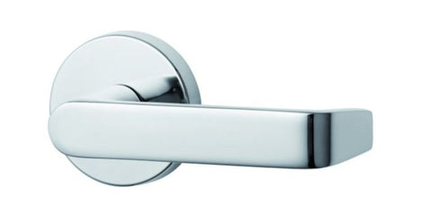 Lockwood 1370 Series 59 Lever On Round Rose Fixed External Half Set Polished Brass 1374/59PB - primehardware