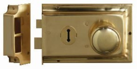 Austyle Rim Lock Polished Brass 150mm 9090 - primehardware