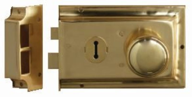 Austyle Rim Lock Polished Brass 150mm  9090