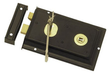 AUSTYLE Rim Lock Black Iron 150mm (Knobs Sold Separately )