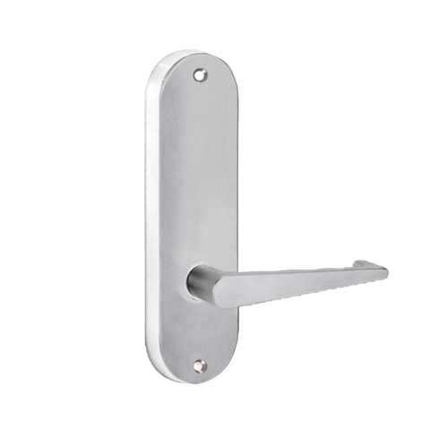 Lockwood 2905 Round End Plate With 133 Lever Satin Chrome 2905/133SC - primehardware