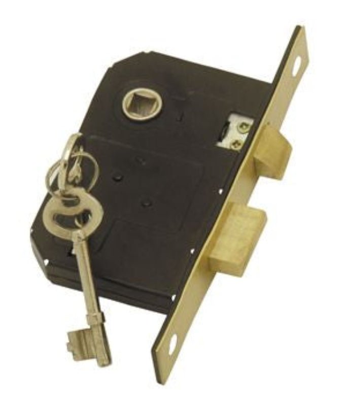 Austyle 3 Lever Sash Lock Polish Brass 60mm 9101 - primehardware