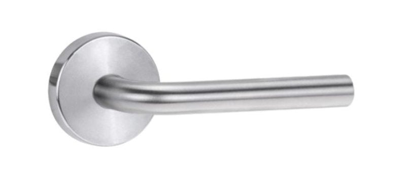 Lockwood 1370 Series 97 Lever On Round Rose Full Set Satin Chrome 1370/1371/97SC - primehardware