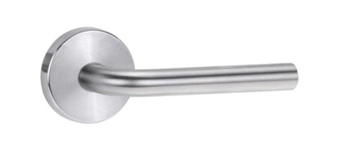 Lockwood 1370 Series 97 Lever On Round Rose Full Set Satin Chrome 1370/1371/97SC - primehardware