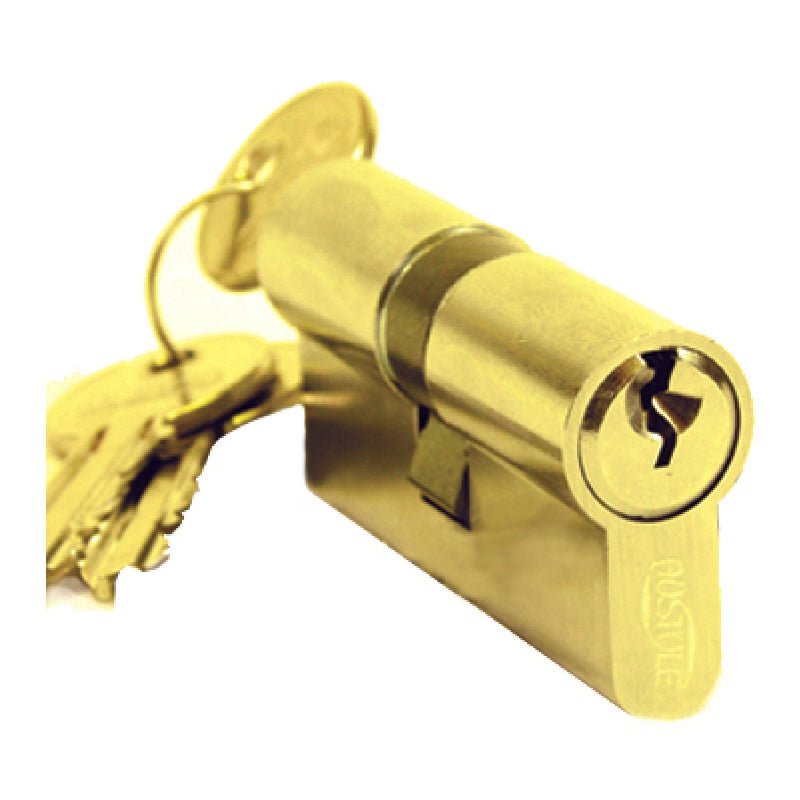 Austyle Euro Double Cylinder 5 pin C4 Polished Brass 80mm Product Code: 9148 - primehardware