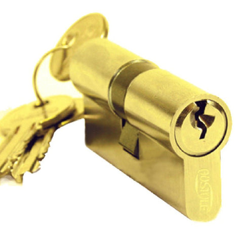 Austyle Euro Double Cylinder 5 Pin (C4) Polished Brass 100mm 9150 - primehardware
