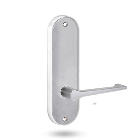 Lockwood 2905 Round End Plate With 145 Lever Satin Chrome 2905/145SC - primehardware