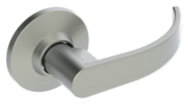 Lockwood 1370 Series 41 Lever On Round Rose Fixed External Half Set LH Satin Chrome 1374/41LSC - primehardware