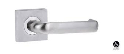 Lockwood Symphony 77 Lever On Square Rose Int Half Set Satin Chrome 1421/77SC - primehardware