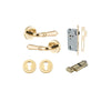 Iver Sarlat Door Lever Handle On Round Rose - primehardware