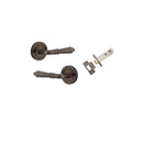 Iver Sarlat Solid Brass Door Lever on Round Rose | Inbuilt Privacy Kit | 10 Finishes - Signature Brass