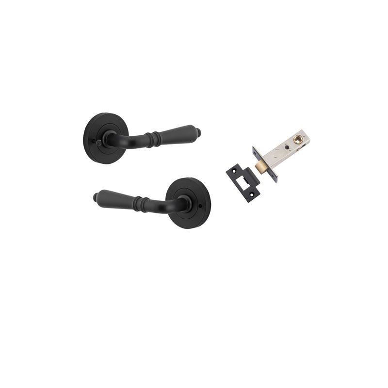 Iver Sarlat Door Lever Handle On Round Rose - primehardware
