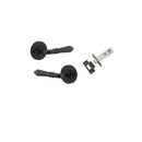 Iver Sarlat Solid Brass Door Lever on Round Rose | Inbuilt Privacy Kit | 10 Finishes - Matt Black