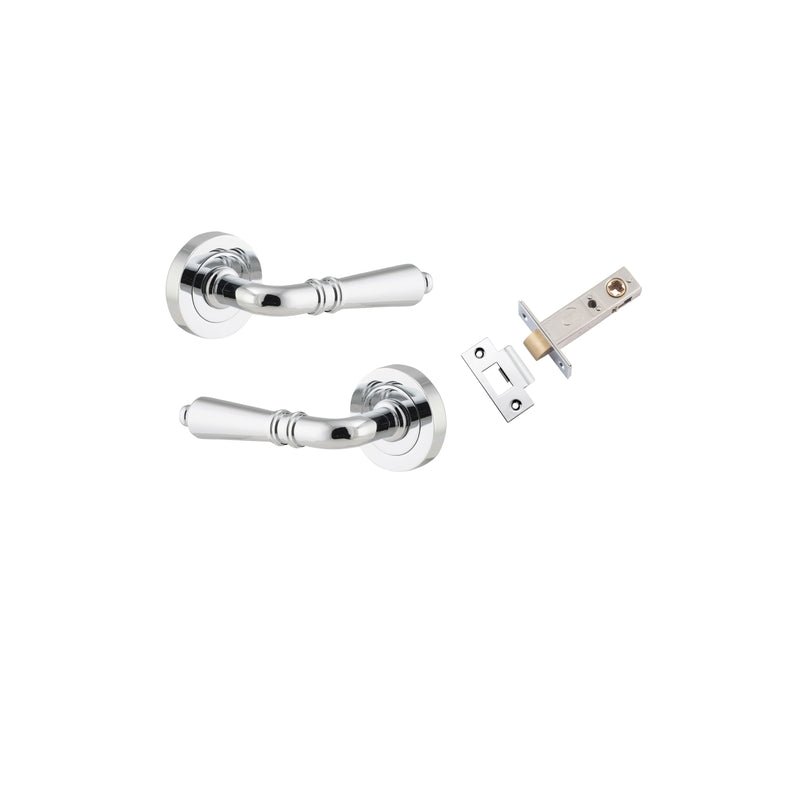 Iver Sarlat Door Lever Handle On Round Rose - primehardware