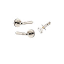 Iver Sarlat Solid Brass Door Lever on Round Rose | Inbuilt Privacy Kit | 10 Finishes - Polished Nickel