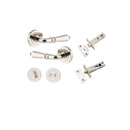 Iver Sarlat Solid Brass Door Lever on Round Rose | Separate Privacy Kit | 10 Finishes - Polished Nickel