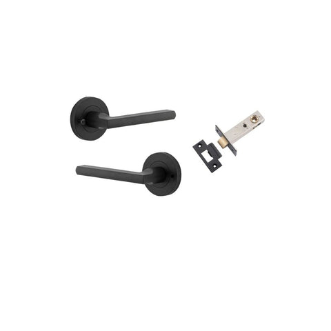 Iver Baltimore Solid Brass Door Lever Handle | Inbuilt Privacy Kit | 7 Finishes - Matt Black