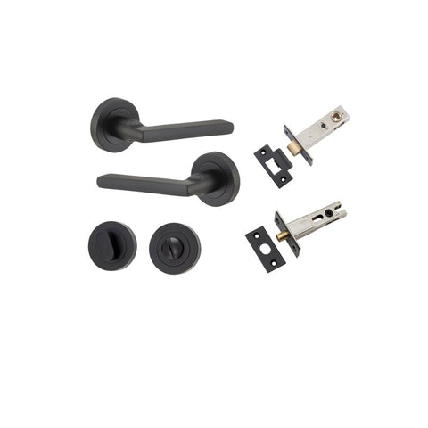 Iver Baltimore Door Lever Handle On Round Rose - primehardware