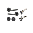 Iver Baltimore Solid Brass Door Lever Handle | Separate Privacy Kit | 7 Finishes - Matt Black