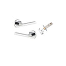 Iver Baltimore Solid Brass Door Lever Handle | Passage Kit | 7 Finishes - Polished Chrome