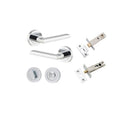 Iver Baltimore Solid Brass Door Lever Handle | Separate Privacy Kit | 7 Finishes - Polished Chrome
