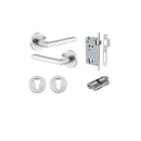 Iver Baltimore Solid Brass Door Lever Handle | Entrance Kit (Key/Key) | 7 Finishes - Brushed Chrome