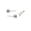 Iver Baltimore Solid Brass Door Lever Handle | Inbuilt Privacy Kit | 7 Finishes - Brushed Chrome