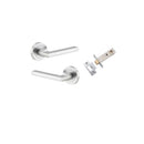 Iver Baltimore Solid Brass Door Lever Handle | Passage Kit | 7 Finishes - Brushed Chrome