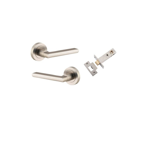 Iver Baltimore Solid Brass Door Lever Handle | Passage Kit | 7 Finishes - Satin Nickel