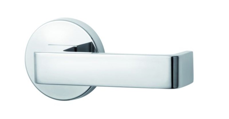 Lockwood 1370 Series 90 Lever On Round Rose External Half Set Polished Brass  1370/90PB